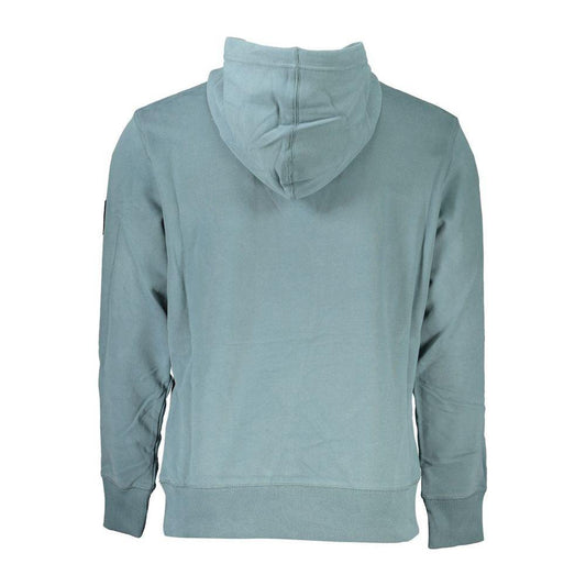 Calvin Klein Chic Green Hooded Cotton Sweatshirt Calvin Klein Light Slate Gray