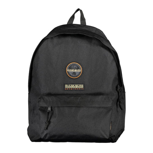 Napapijri Black Cotton Men Backpack Napapijri Dark Slate Gray
