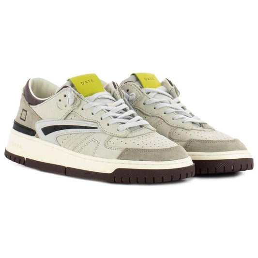 D.A.T.E Beige Leather Sneaker DA-15187-EU41/US8
