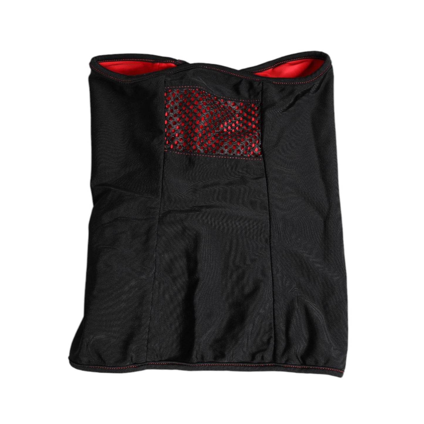 Dolce & Gabbana Black Nylon Knitted Neck Warmer Balaclava Scarf