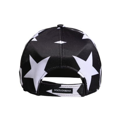 Dolce & Gabbana Black Star Print Polyester Baseball Cap