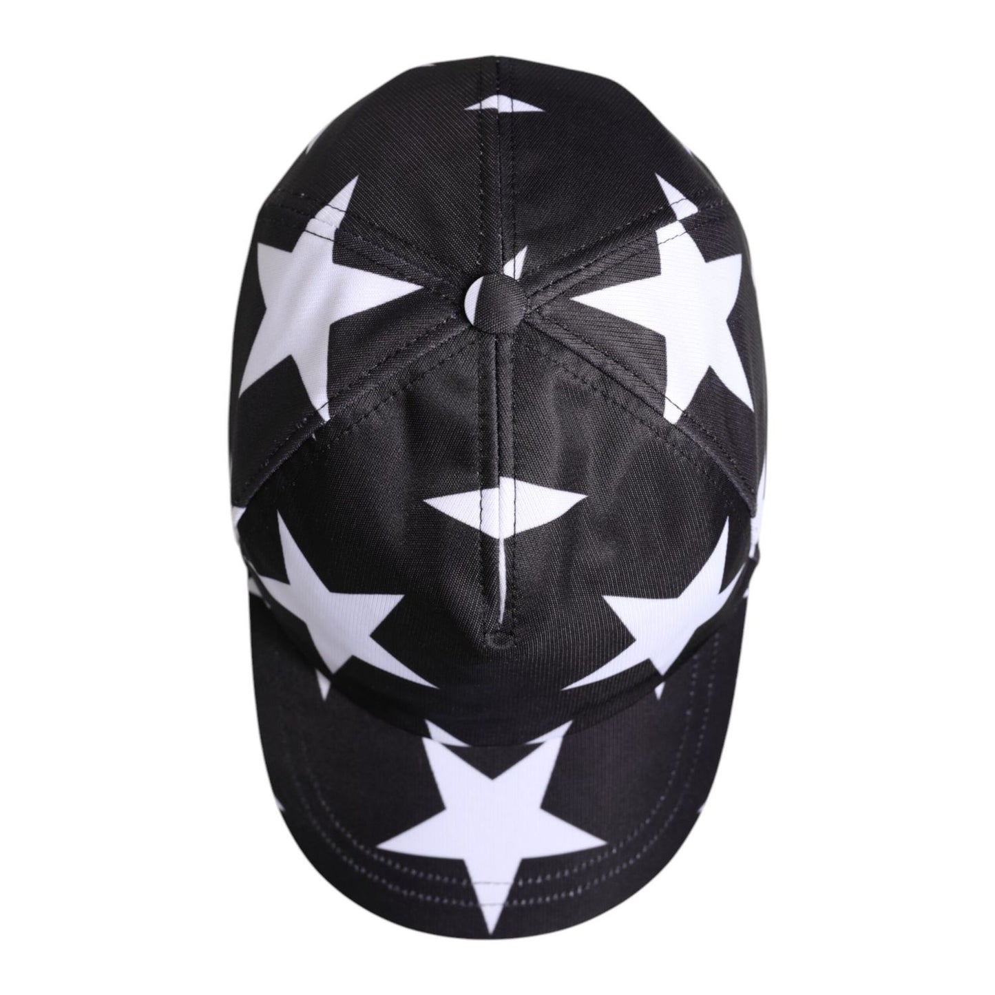 Dolce & Gabbana Black Star Print Polyester Baseball Cap