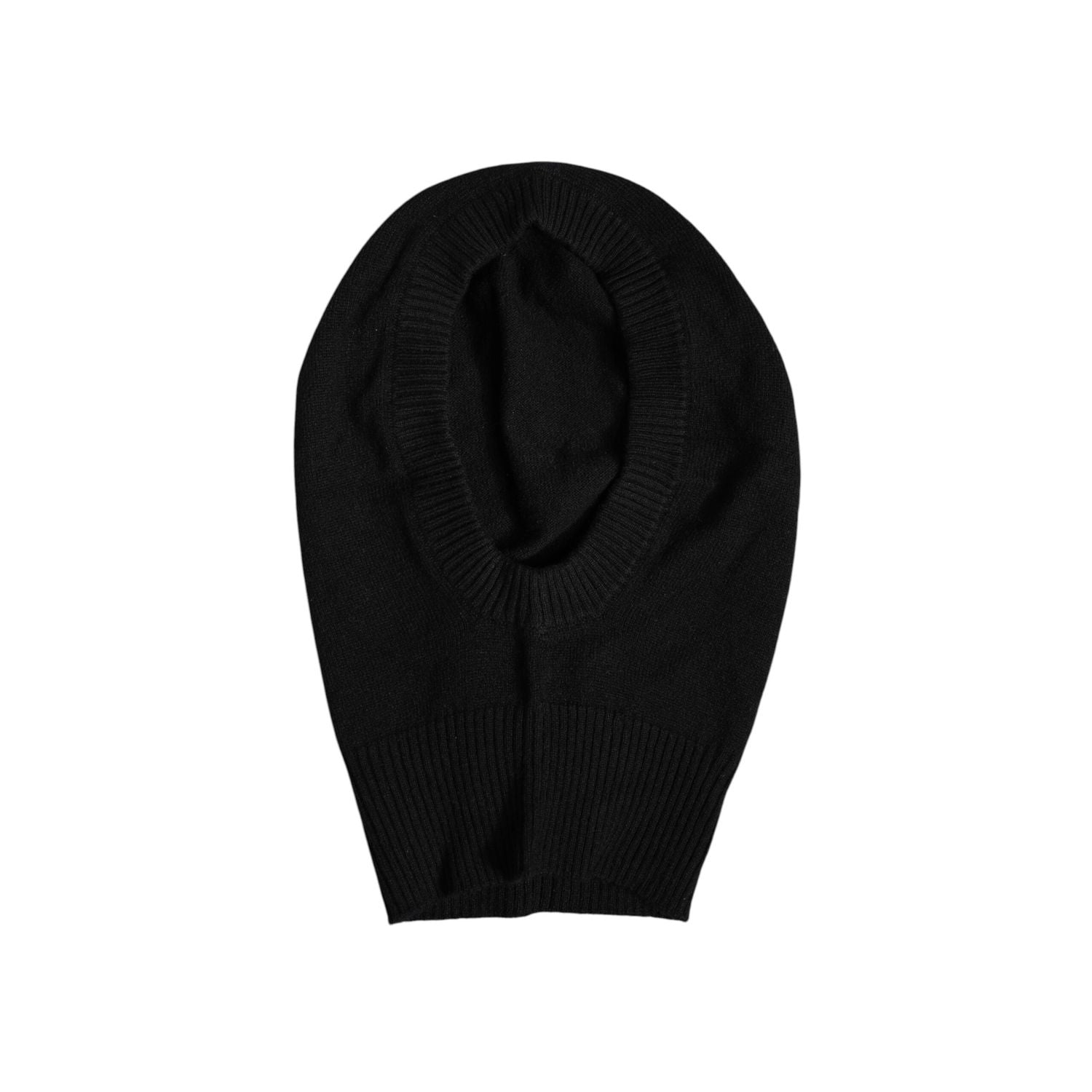 Dolce & Gabbana Black Cashmere Knitted Ski Mask Balaclava Hat