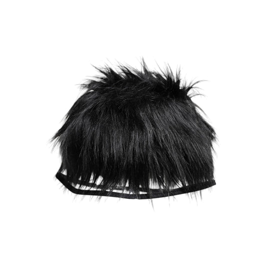Dolce & Gabbana Black Faux Fur Bucket Hat HAT9667-57
