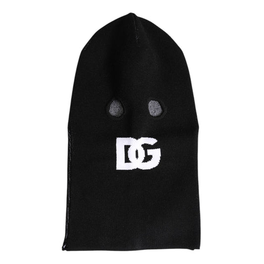Dolce & Gabbana Black Cashmere Knitted Ski Mask Balaclava Hat HAT9730
