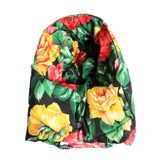 Dolce & Gabbana Multicolor Floral Print Whole Head Wrap Hat HAT9750-57