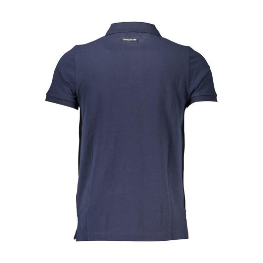 Cavalli Class Blue Cotton Men Polo Shirt Cavalli Class Dark Slate Gray