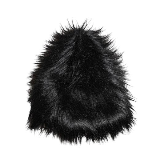 Dolce & Gabbana Black Acrylic Fur Womens Bucket Hat HAT9794-58