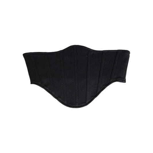 Dolce & Gabbana Black Cotton Waist Tuxedo Belt Cummerbund HAT9816-40