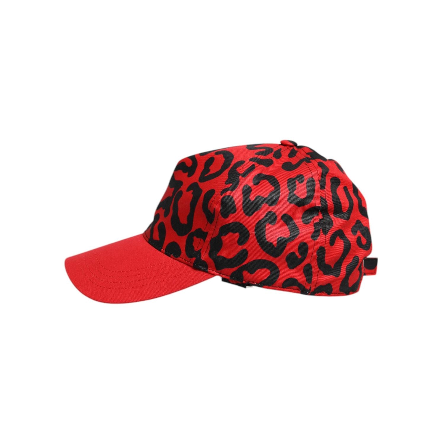 Dolce & Gabbana Red Cotton 6 Panels Women Baseball Cap