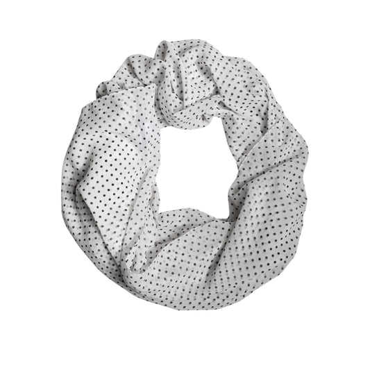 Dolce & Gabbana White Polka Dots Polyester Wrap Shawl Scarf MS7479