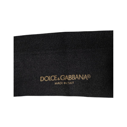 Dolce & Gabbana Black Cotton DG Logo Mid Calf Men Socks