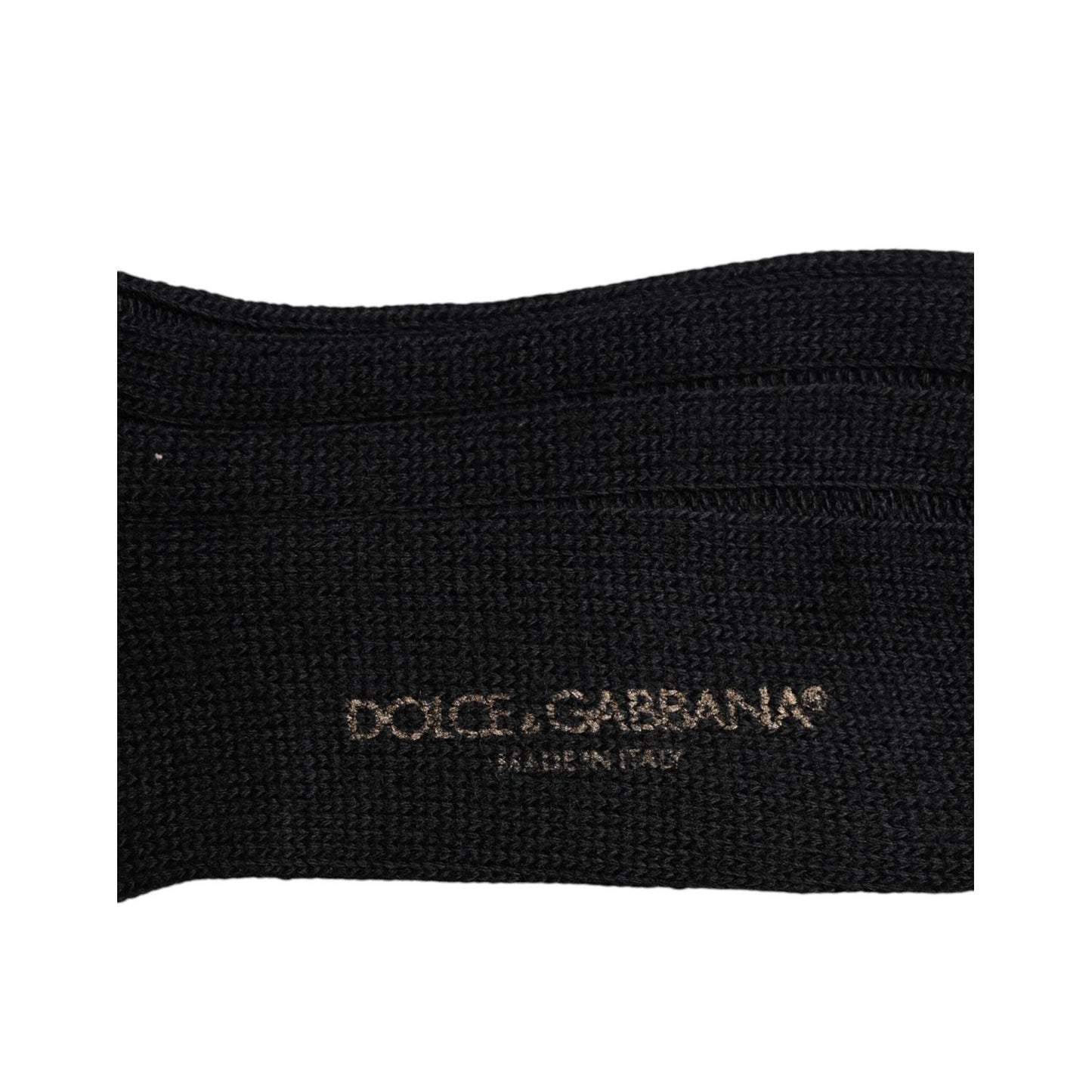 Dolce & Gabbana Black DG Logo Print Over The Calf Socks