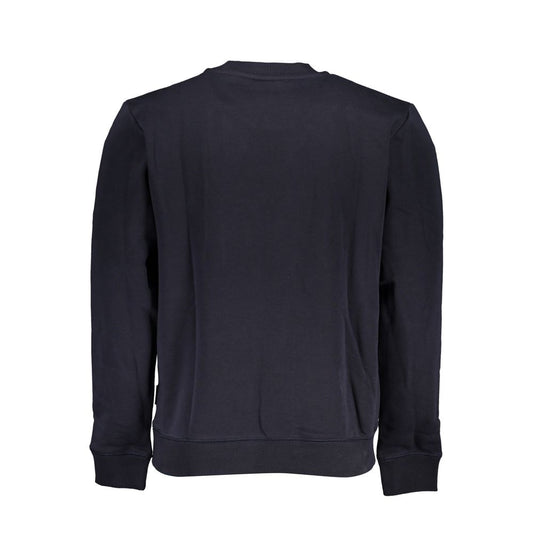 Napapijri Blue Cotton Men Sweater Napapijri Dark Slate Gray