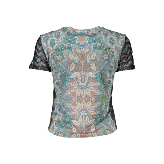 Desigual Light Blue Polyester Women Top Desigual Light Slate Gray