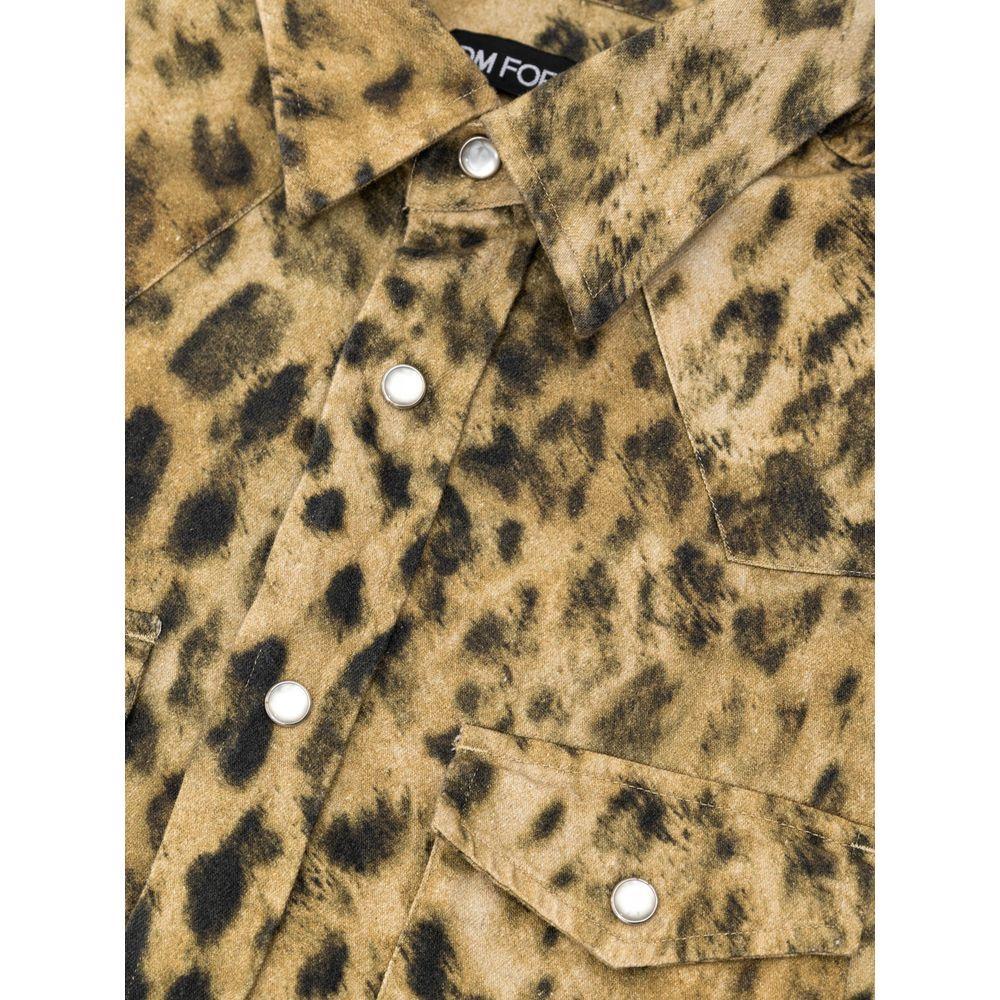 Tom Ford Beige Cotton Shirt TO-8670672-IT40 | M