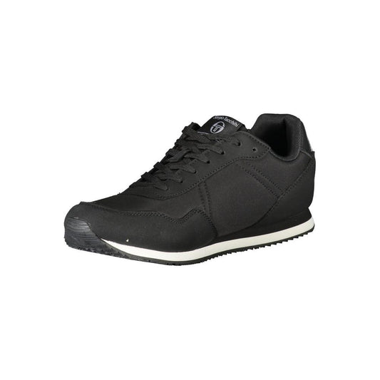 Sergio Tacchini Elegant Black Embroidered Sneakers with Laces Sergio Tacchini Dark Slate Gray