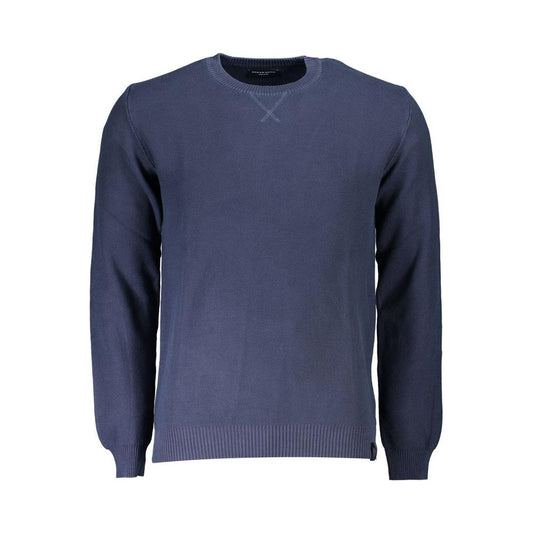North Sails Blue Cotton Men Sweater North Sails Dark Slate Gray