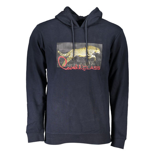 Cavalli Class Blue Cotton Men Sweater Cavalli Class Dark Slate Gray