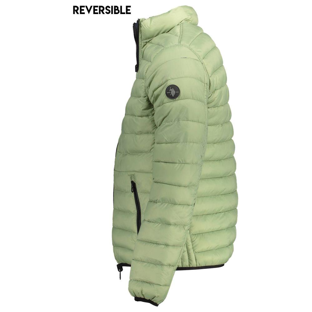 Front view with bag zipped and handles upright.