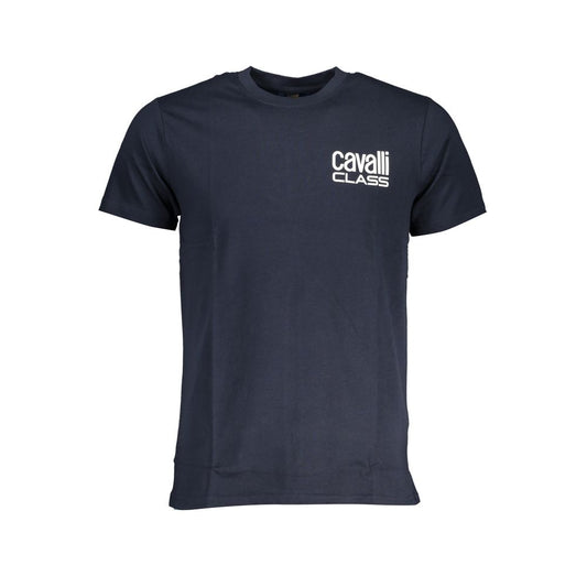 Cavalli Class Blue Cotton T-Shirt Cavalli Class Dark Slate Gray
