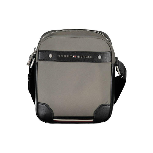 Tommy Hilfiger Green Polyester Men Shoulder Bag Tommy Hilfiger Slate Gray