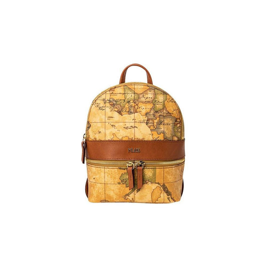 Alviero Martini Prima Classe Beige Leather Backpack