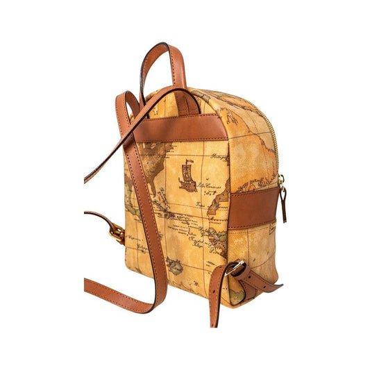 Alviero Martini Prima Classe Beige Leather Backpack