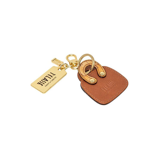 Alviero Martini Prima Classe Beige Leather Keychain