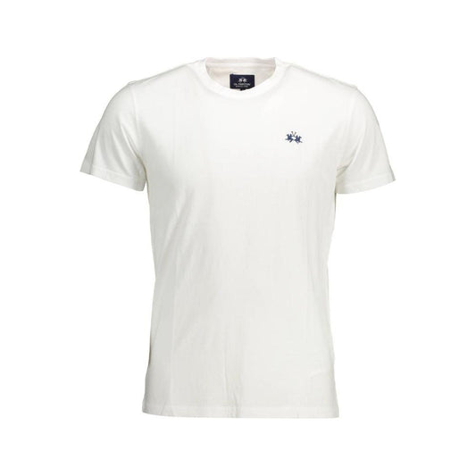La Martina Chic Crew Neck Embroidered Tee La Martina Beige