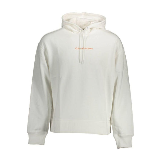 Calvin Klein White Cotton Men Sweater Calvin Klein Light Gray