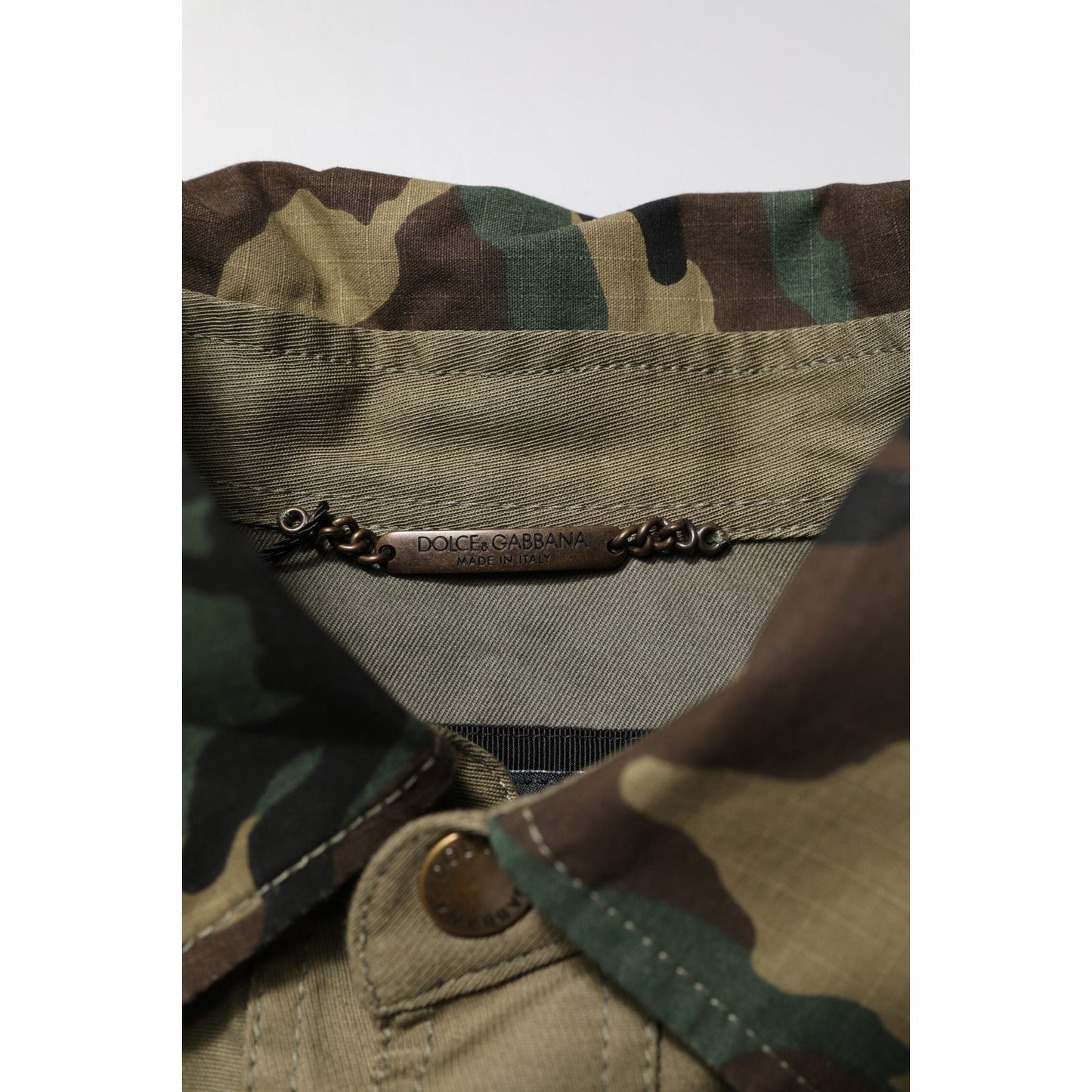 Dolce & Gabbana Brown Cotton Stretch Shirt Pants Casual Set