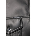 Dolce & Gabbana Black Polyester Button Down Biker Jacket