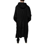 Dolce & Gabbana Black Hooded Long Men Windbreaker Jacket
