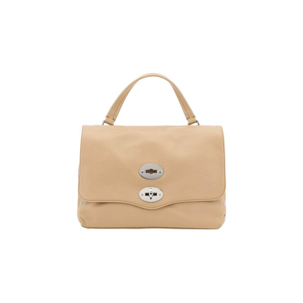 Front view with bag zipped and handles upright.