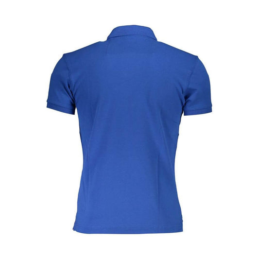 La Martina Blue Cotton Men Polo Shirt La Martina Dark Slate Blue