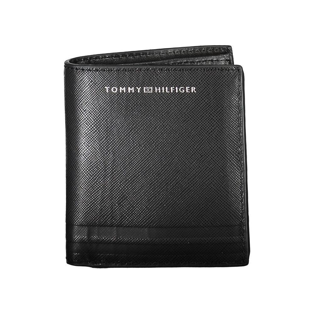 Tommy Hilfiger Black Leather Men Wallet TO-20421