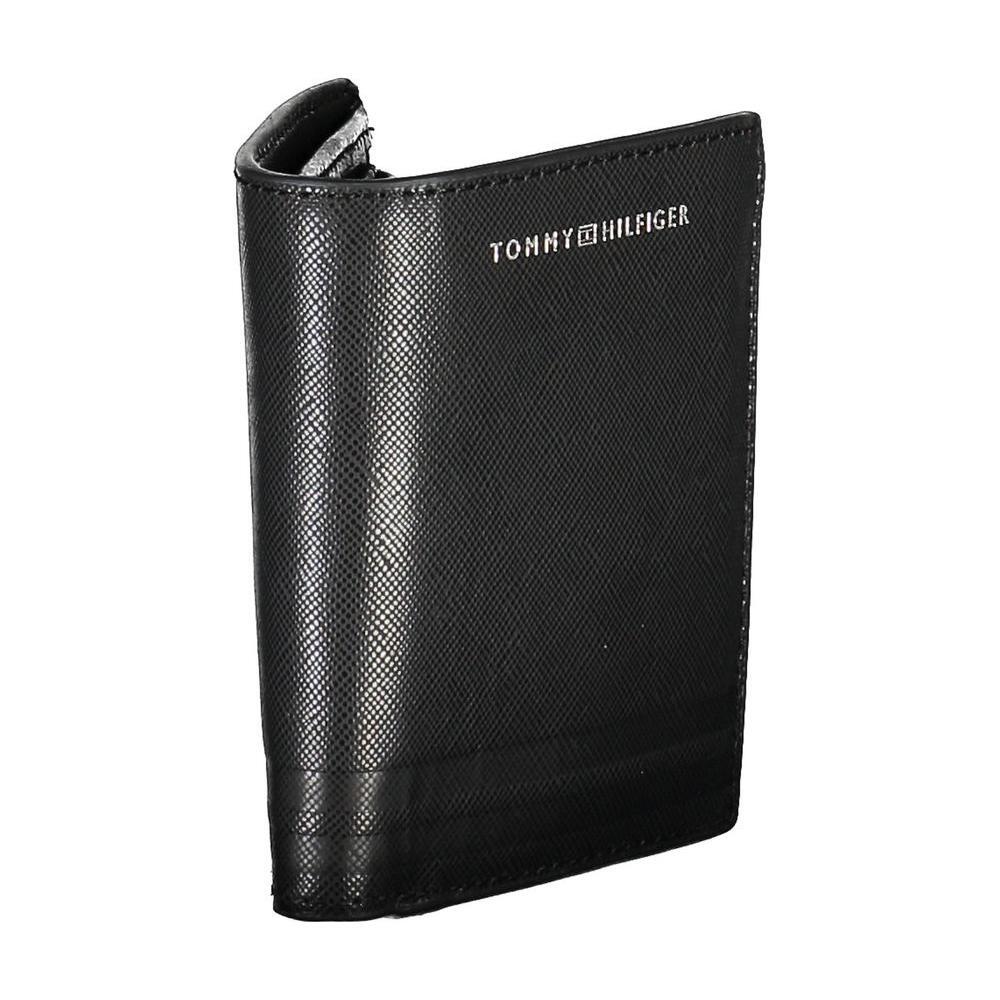 Tommy Hilfiger Black Leather Men Wallet TO-20421