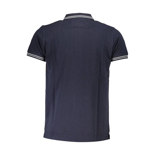 Cavalli Class Blue Cotton Polo Shirt Cavalli Class Dark Slate Gray