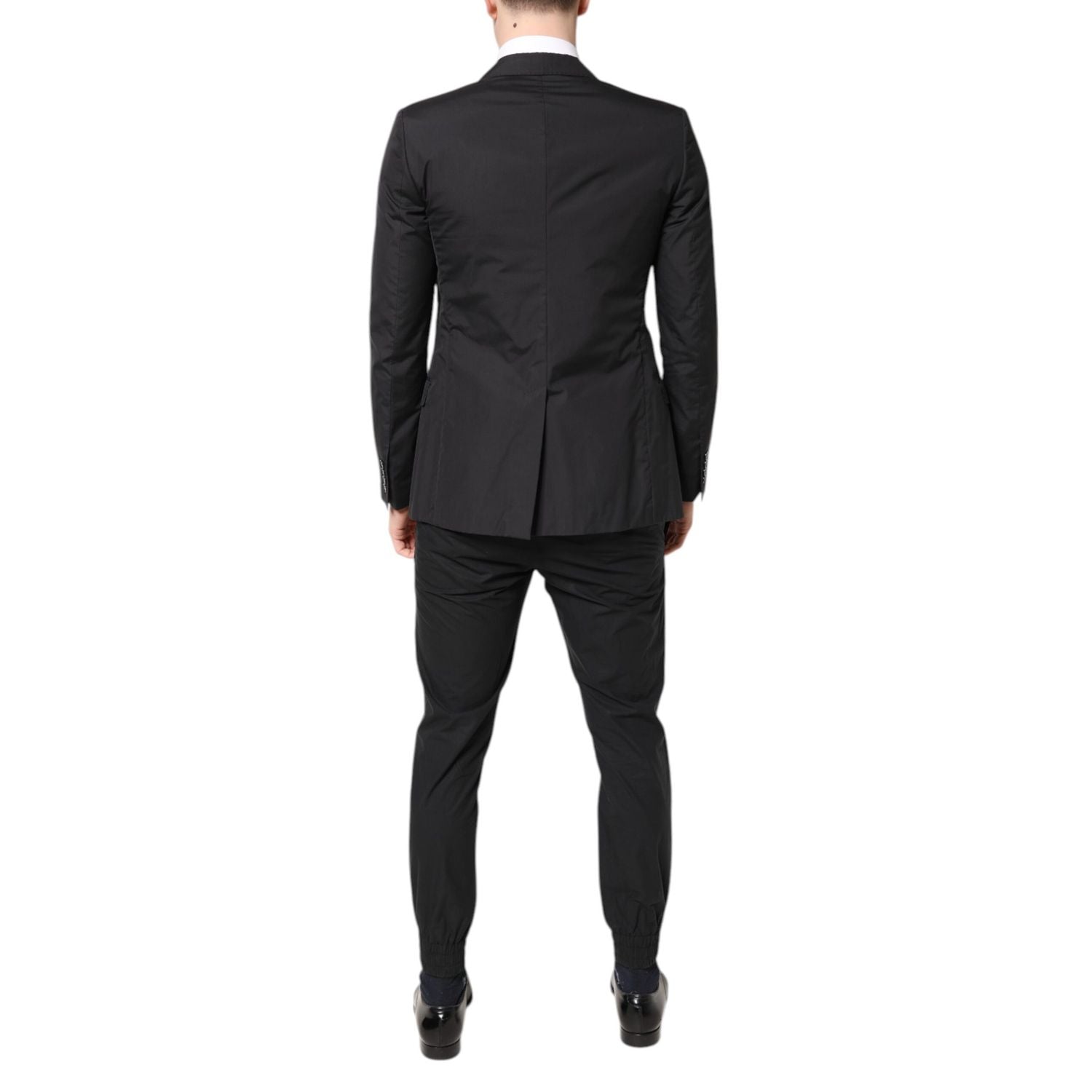 Dolce & Gabbana Black Cotton TAORMINA Formal 2 Piece Suit