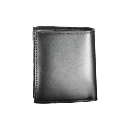 Tommy Hilfiger Black Leather Men Wallet Tommy Hilfiger Dim Gray