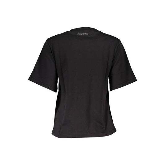 Cavalli Class Black Cotton Women T-Shirt Cavalli Class Dark Slate Gray