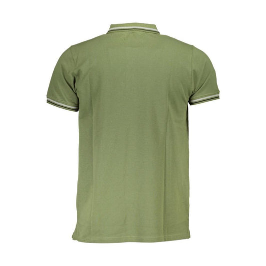 Cavalli Class Green Cotton Polo Shirt Cavalli Class Dim Gray