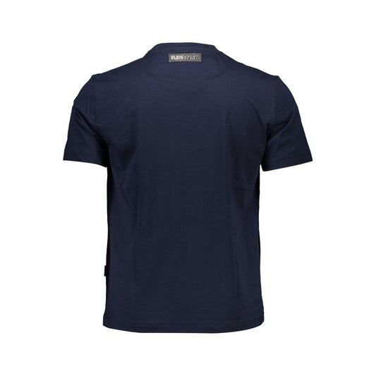 Plein Sport Blue Cotton Men T-Shirt Plein Sport Dark Slate Gray