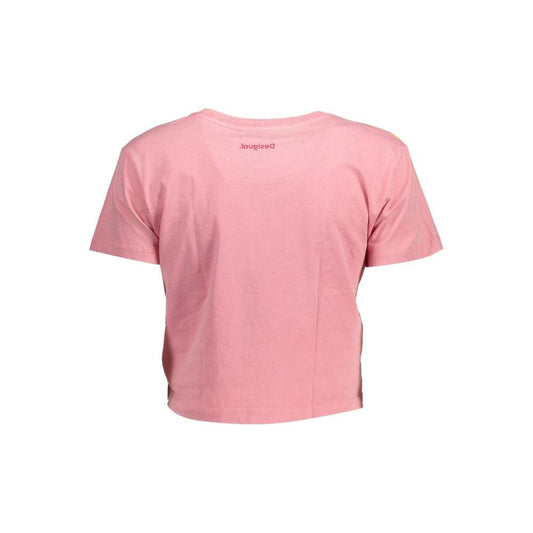 Desigual Pink Cotton Women Top Desigual Light Pink
