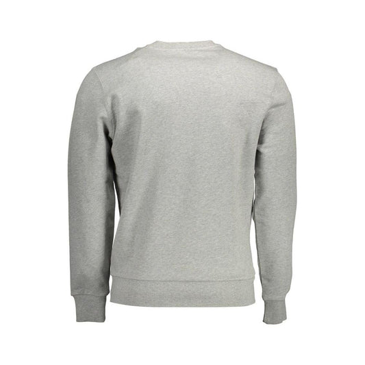 North Sails Gray Cotton Men Sweater North Sails Dark Gray