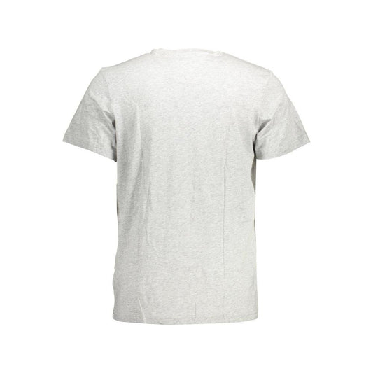 Tommy Hilfiger Gray Cotton Men T-Shirt Tommy Hilfiger Light Gray