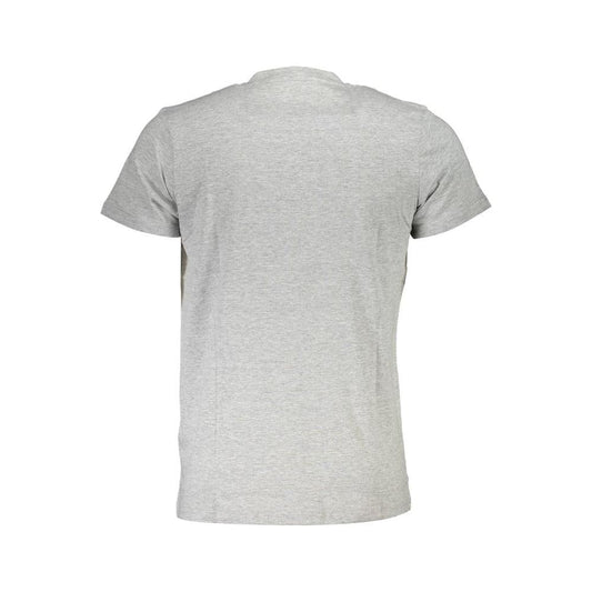 Cavalli Class Gray Cotton Men T-Shirt Cavalli Class Gray