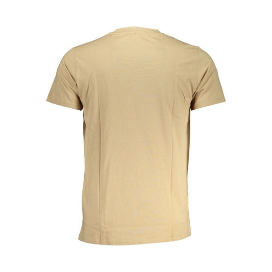 Cavalli Class Beige Cotton T-Shirt Cavalli Class Tan