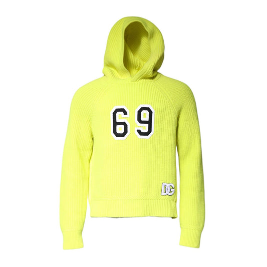 Dolce & Gabbana Green 69 Knit Hooded Men Pullover Sweater TSH90255-48